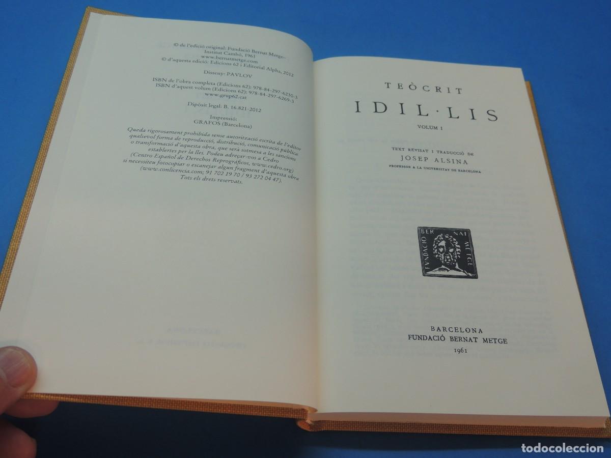 Libros de segunda mano: TE&Ograve;CRIT.- IDIL&middot;LIS. VOLUM I - Foto 4