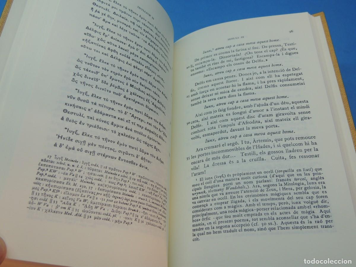 Libros de segunda mano: TE&Ograve;CRIT.- IDIL&middot;LIS. VOLUM I - Foto 7