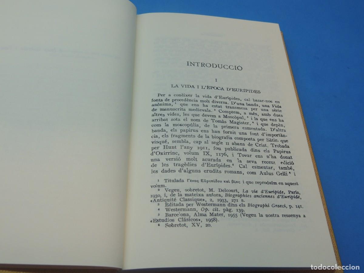 Libros de segunda mano: EUR&Iacute;PIDES.- TRAG&Egrave;DIES. VOLUM I. ALCESTIS - Foto 5