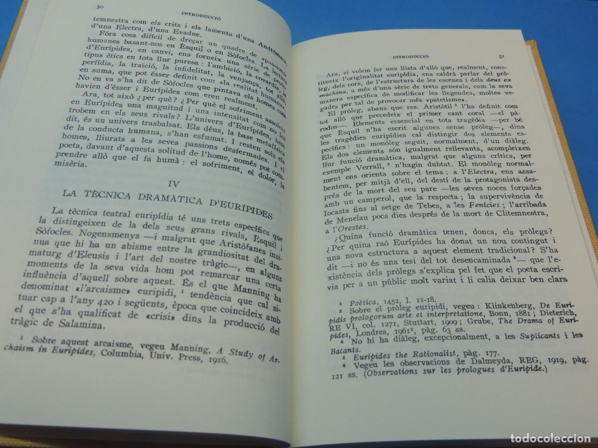 Libros de segunda mano: EUR&Iacute;PIDES.- TRAG&Egrave;DIES. VOLUM I. ALCESTIS - Foto 6