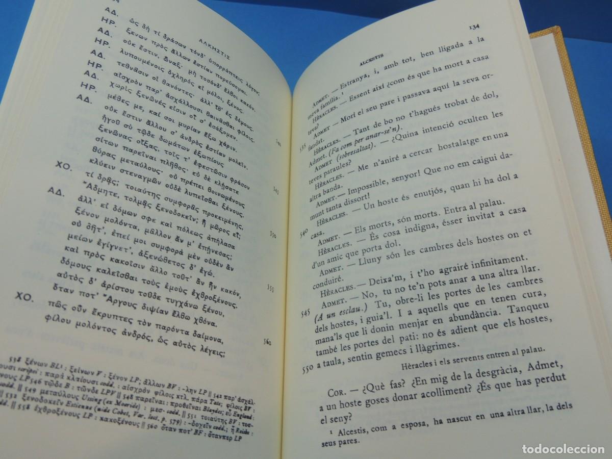 Libros de segunda mano: EUR&Iacute;PIDES.- TRAG&Egrave;DIES. VOLUM I. ALCESTIS - Foto 8