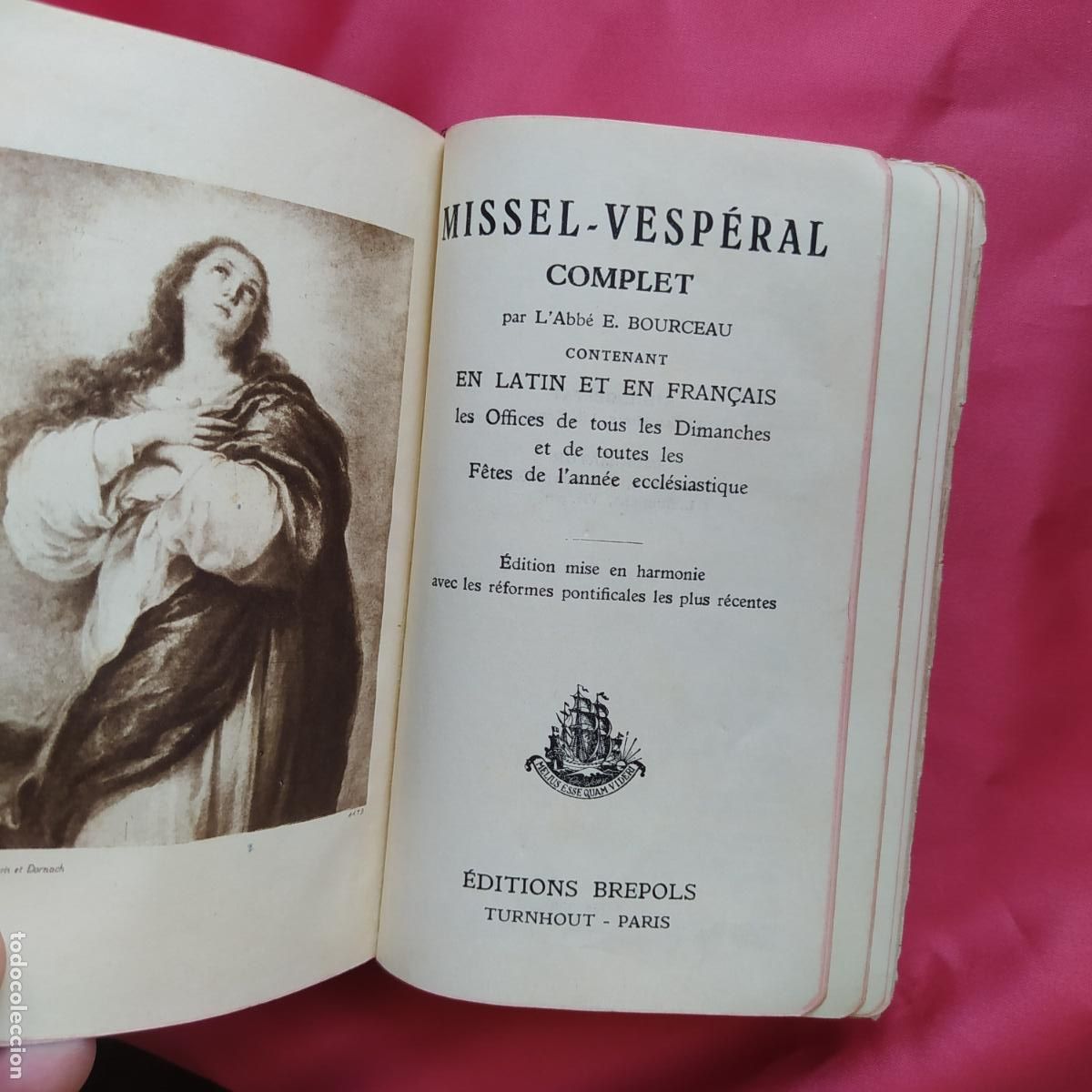 Libros de segunda mano: Missel-Vesp&eacute;ral Complet LAbee E.Bourceau 1956 Ed. Brepols Rei.728 - Foto 4