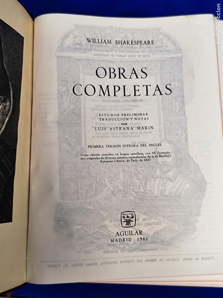 Libros de segunda mano: OBRAS COMPLETAS WILLIAN SHAKESPEARE AGUILAR 1961 - Foto 6