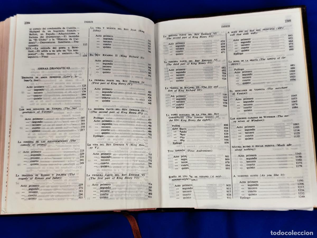 Libros de segunda mano: OBRAS COMPLETAS WILLIAN SHAKESPEARE AGUILAR 1961 - Foto 8