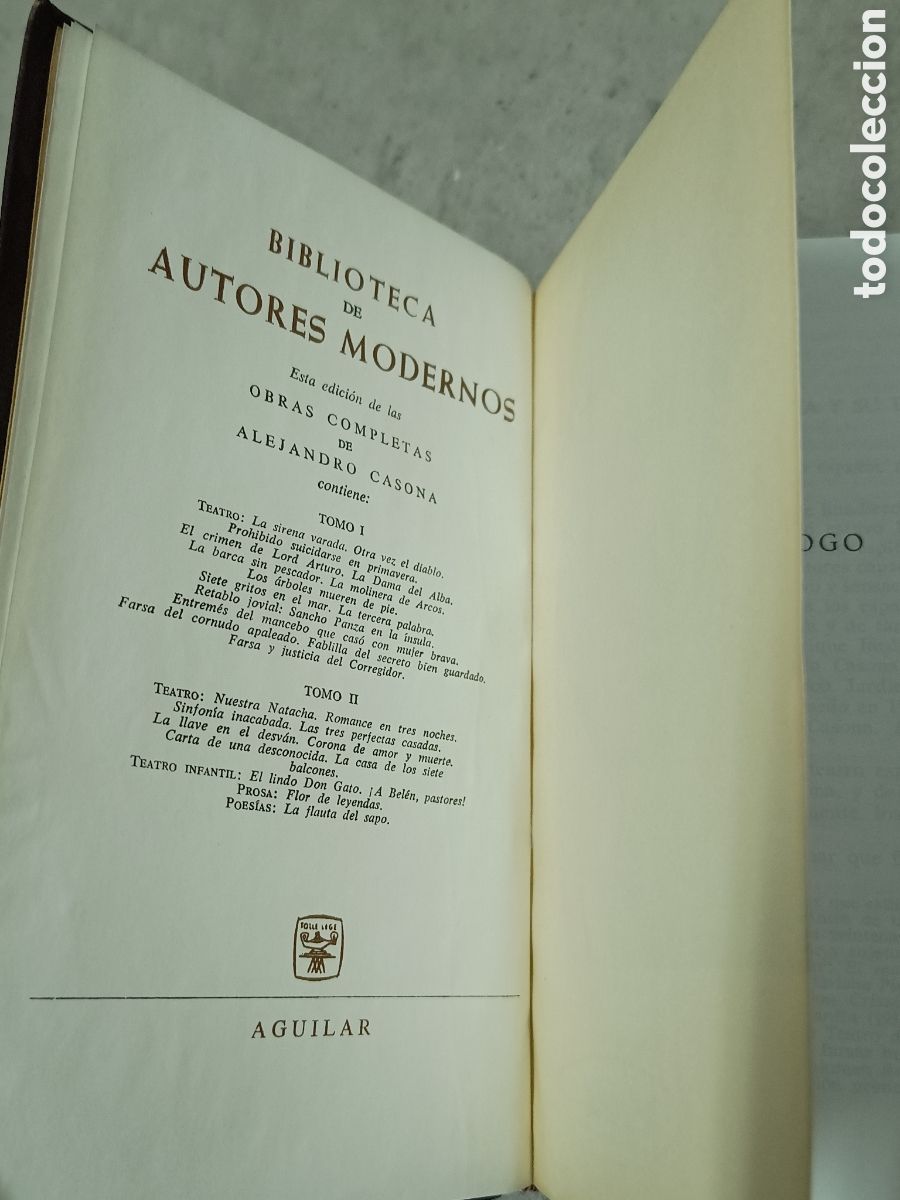 Libros de segunda mano: ALEJANDRO CASONA - OBRAS COMPLETAS I - ED. AGUILAR 1963 - Foto 4