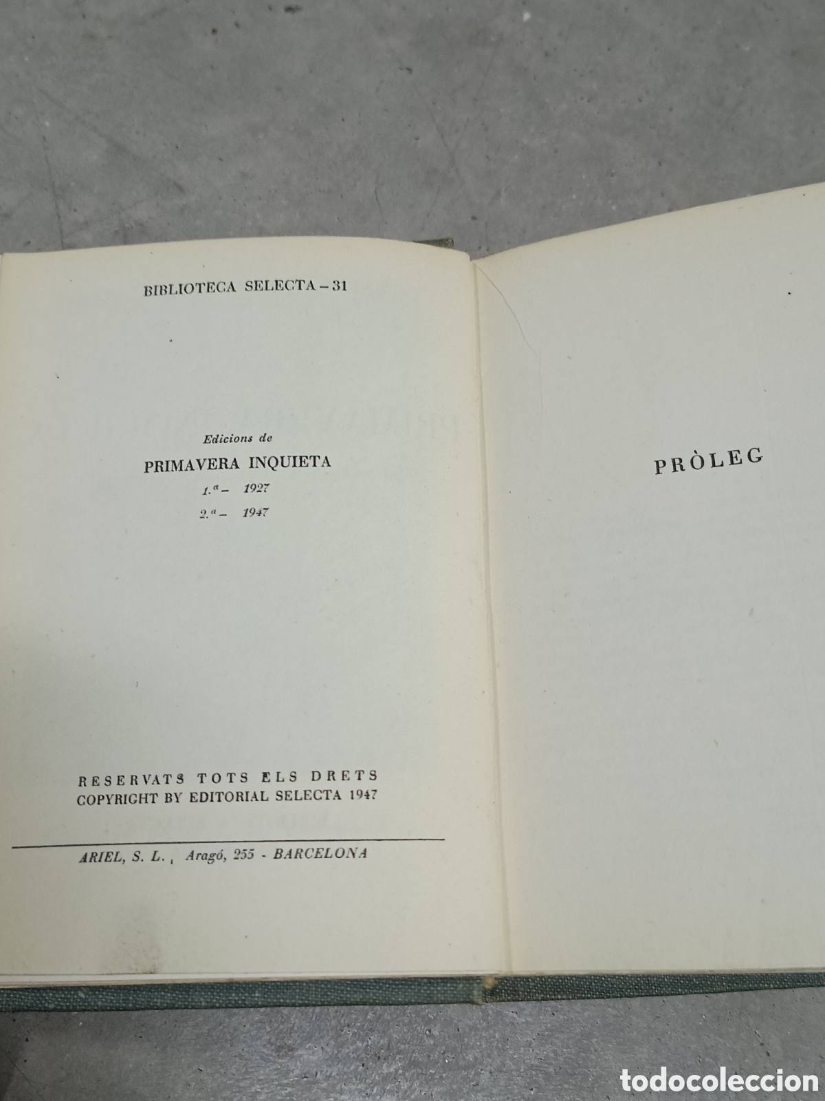 Libros de segunda mano: Primavera inquieta - Ernest Mart&iacute;nez Ferrando - Editorial Selecta 1947 - Catal&aacute;n - Foto 5