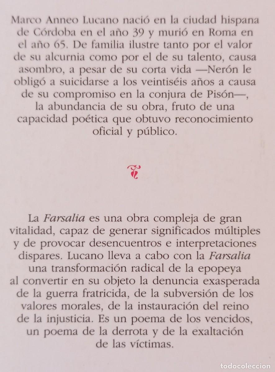 Libros de segunda mano: FARSALIA - LUCANO - CATEDRA - Foto 2