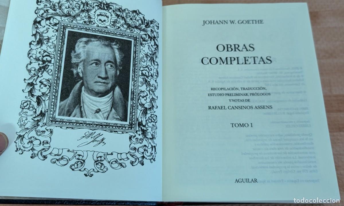 Libros de segunda mano: Goethe - Obras Completas - 7 Tomos - Aguilar (2004) (GR) - Foto 5