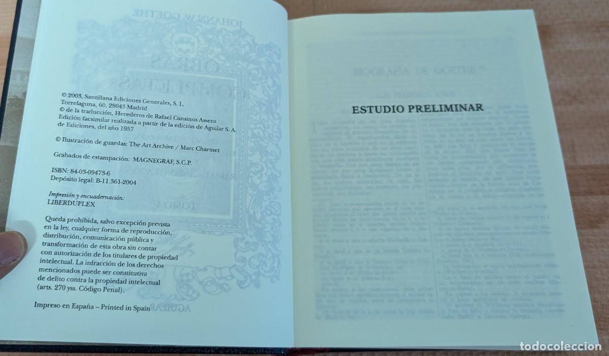 Libros de segunda mano: Goethe - Obras Completas - 7 Tomos - Aguilar (2004) (GR) - Foto 6
