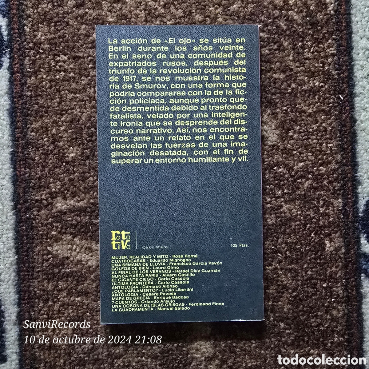Libros de segunda mano: EL OJO (VLADIMIR NABOKOV) (ROTATIVA) - Foto 2