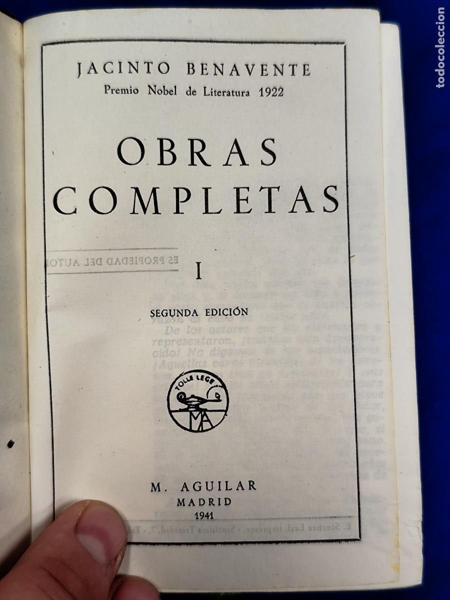 Libros de segunda mano: BENAVENTE OBRAS COMPLETAS AGUILAR EDICION JOYA - Foto 9