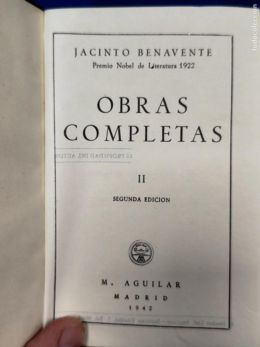 Libros de segunda mano: BENAVENTE OBRAS COMPLETAS AGUILAR EDICION JOYA - Foto 11