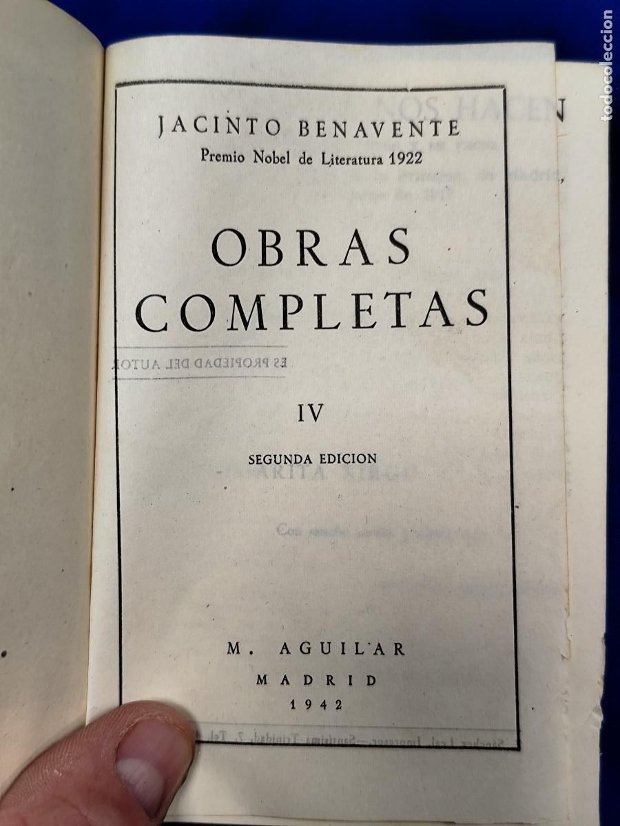 Libros de segunda mano: BENAVENTE OBRAS COMPLETAS AGUILAR EDICION JOYA - Foto 15