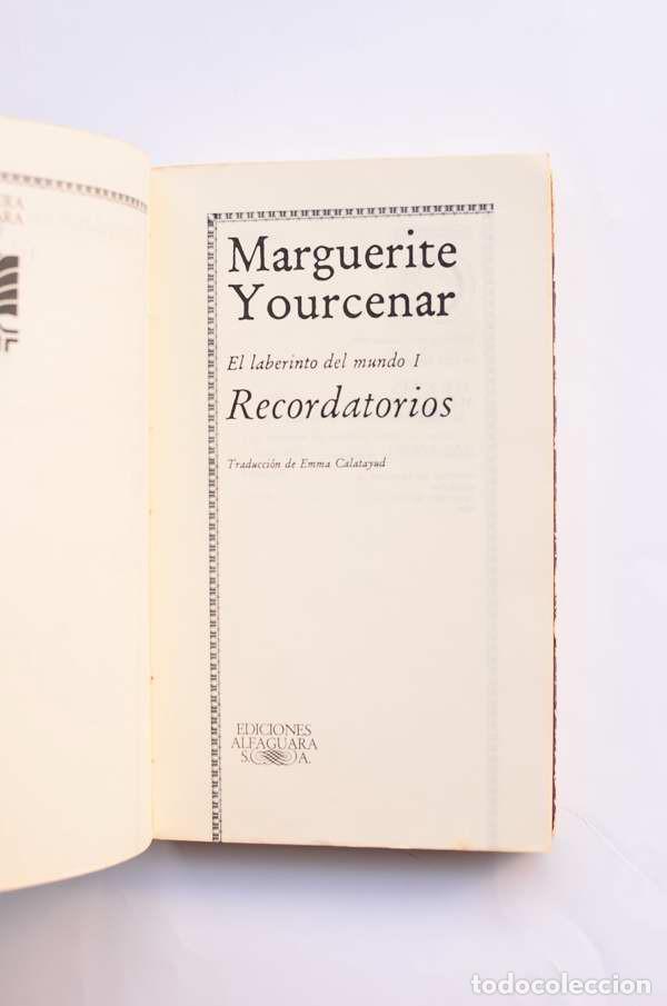 Libros de segunda mano: Recordatorios - YOURCENAR, Marguerite - Foto 2