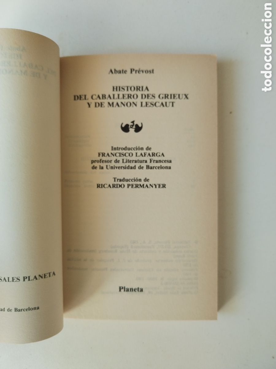 Libros de segunda mano: MANON LESCAUT/ABATE PREVOST - Foto 2