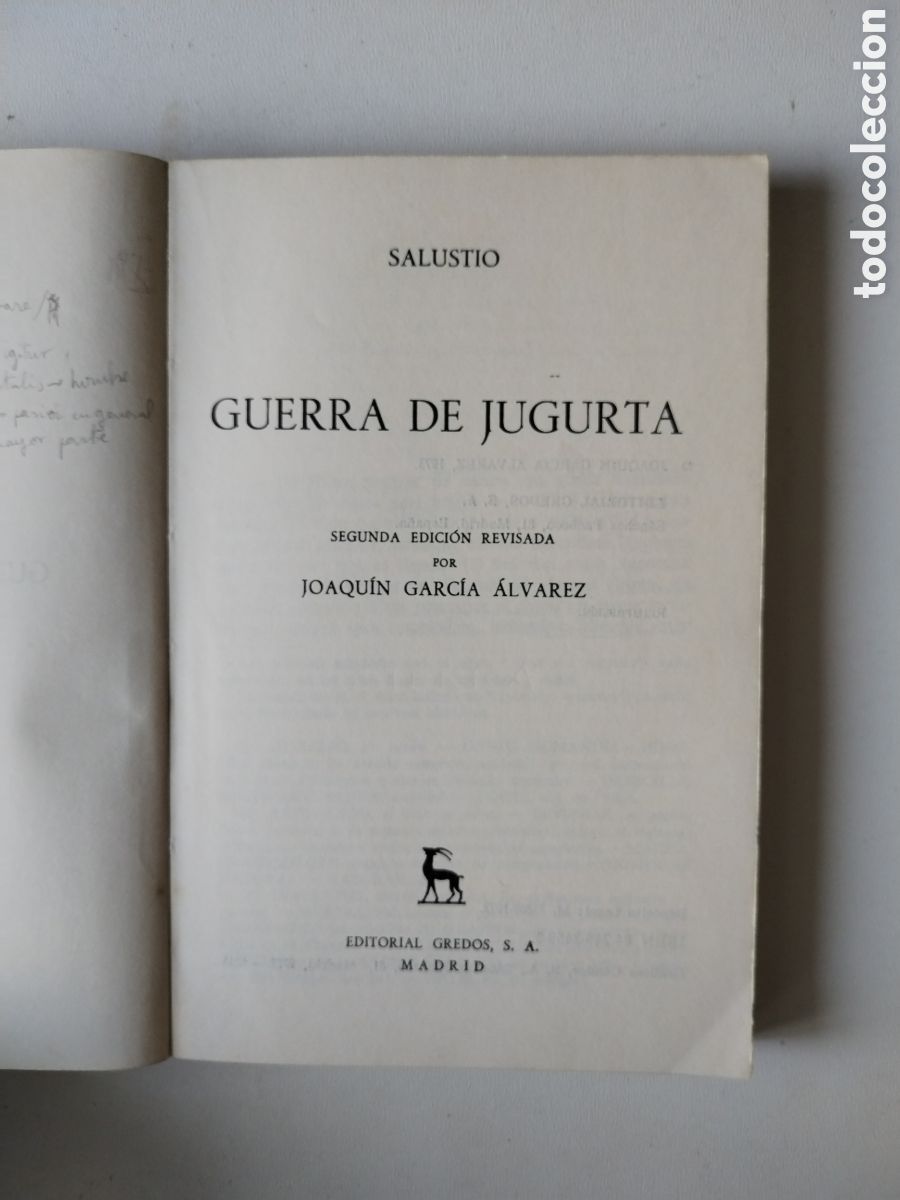 Libros de segunda mano: GUERRA DE JUGURTA/SALUSTIO/GREDOS - Foto 3