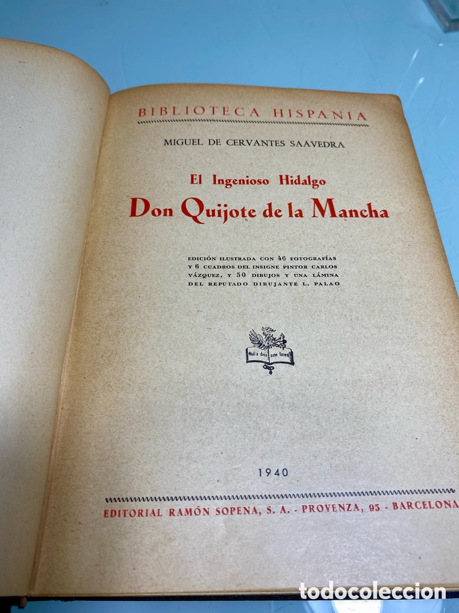 Libros de segunda mano: Libro Don Quijote de la Mancha. Ed.Sopena - 1940 - Foto 2