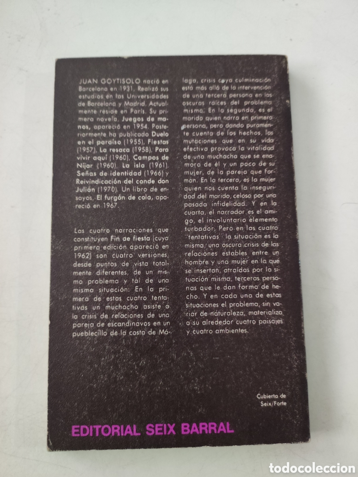 Libros de segunda mano: FIN DE FIESTA .- Juan Goytisolo - Foto 2