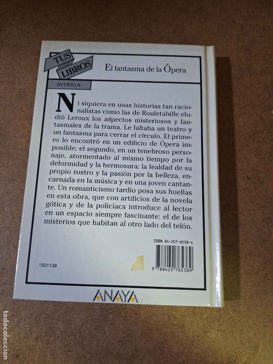 Libros de segunda mano: El fantasma de la &oacute;pera - Gaston Leroux - Foto 2
