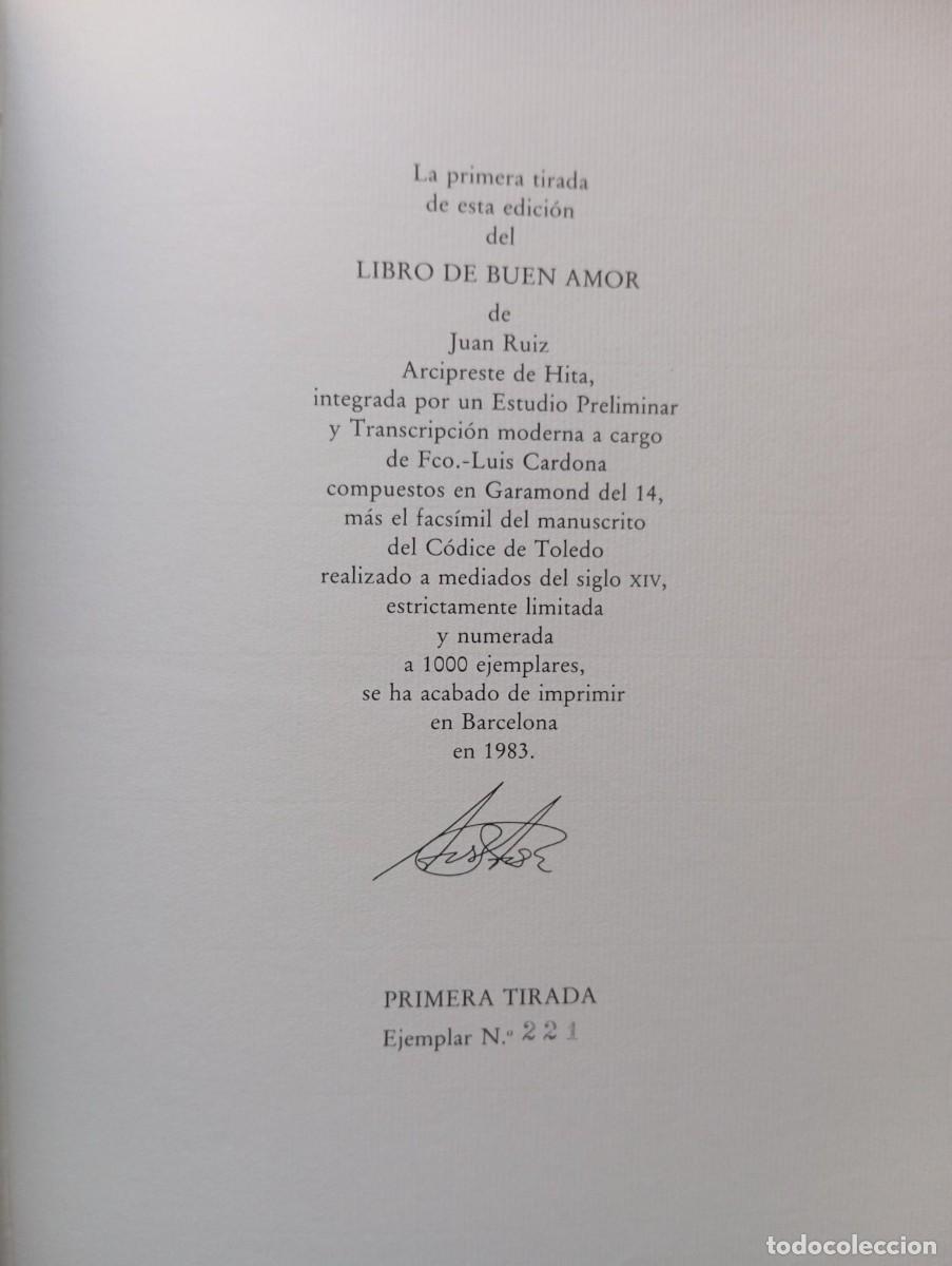 Libros de segunda mano: LIBRO DE BUEN AMOR - ARCIPRESTE DE HITA - EDICION LIMITADA LUJO - Foto 4