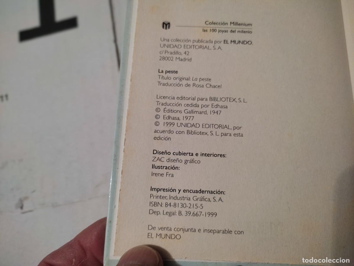 Libros de segunda mano: La Peste Albert Cam&uacute;s Ed. El Mundo 1999 - Foto 6