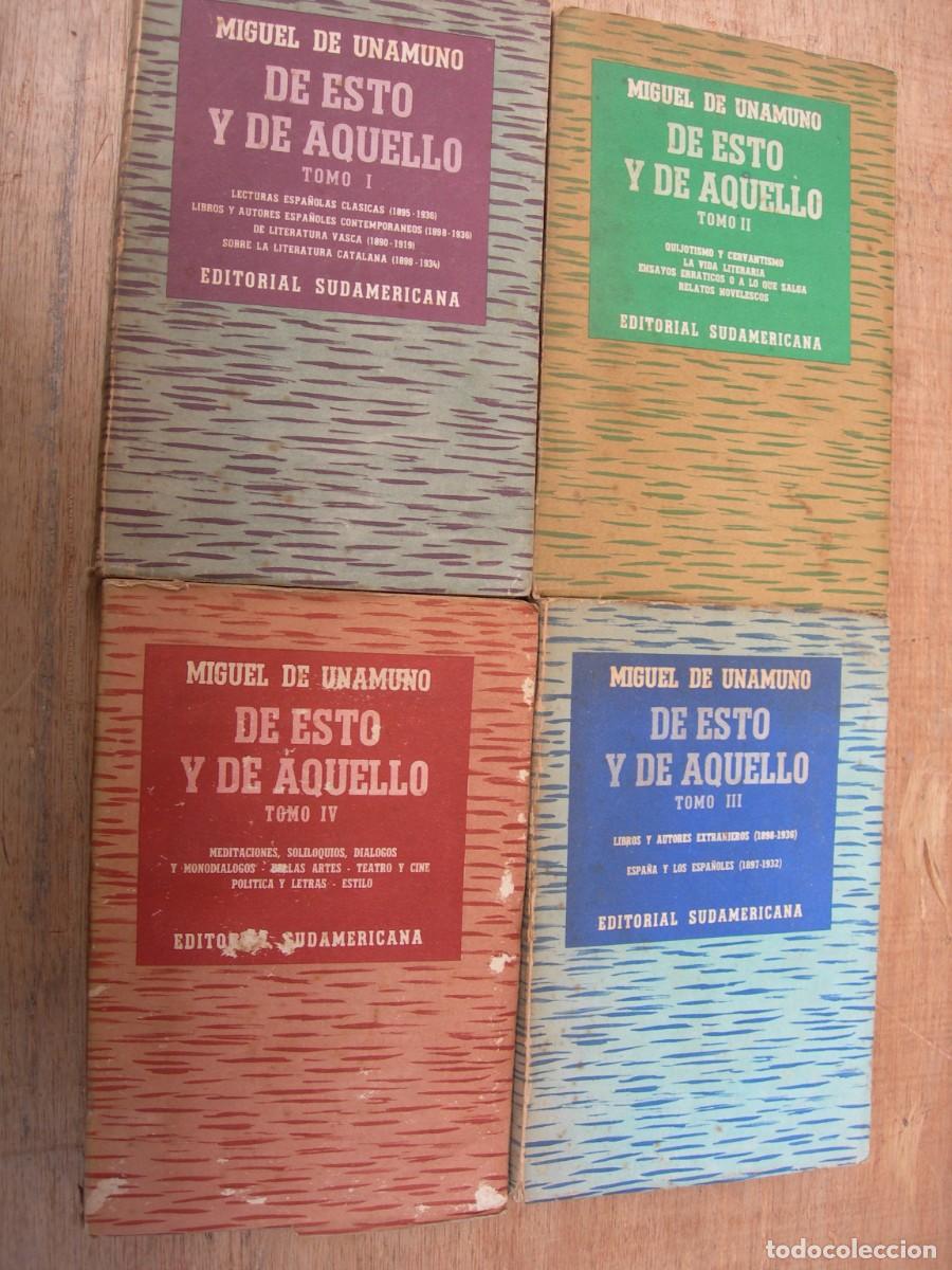 Libros de segunda mano: DE ESTO Y AQUELLO - ESCRITOS NO RECOGIDOS EN LIBRO / UNAMUNO / NARRATIVA
