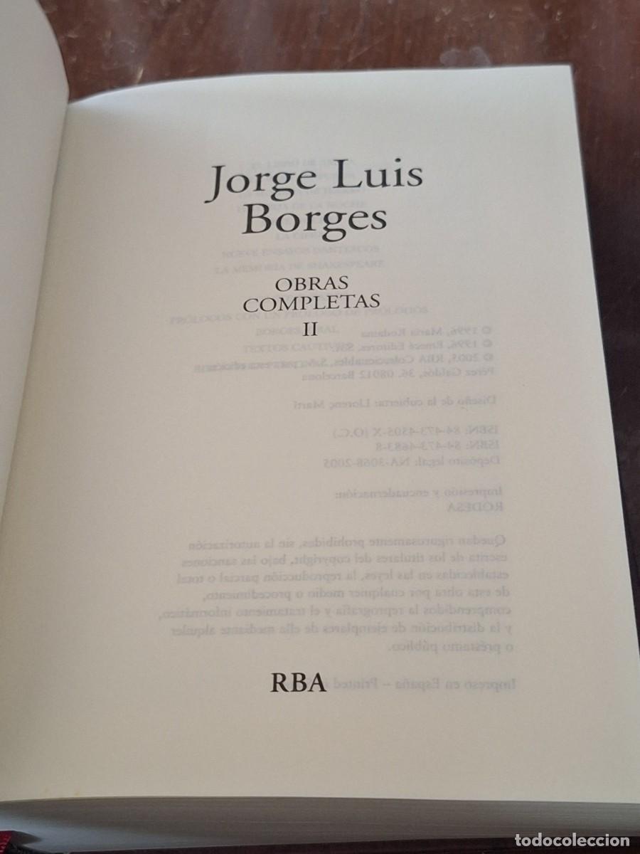 Libros de segunda mano: Obras completas - Jos&eacute; Luis Borges - 2 Tomos - RBA - Foto 21
