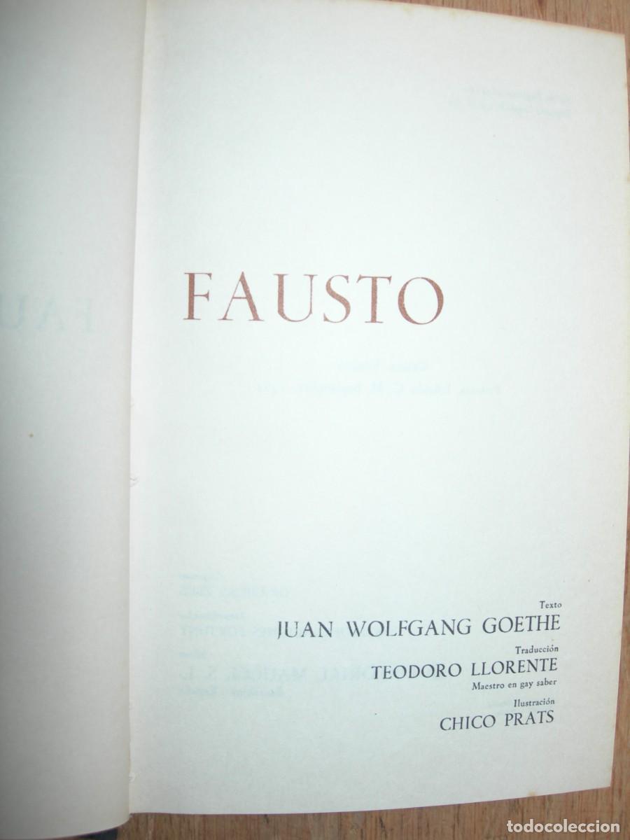 Libros de segunda mano: FAUSTO / JUAN WOLFRANG GOETHE / CL&Aacute;SICOS - Foto 2