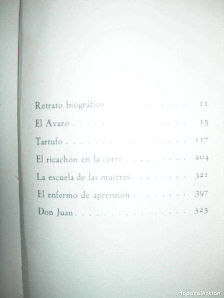 Libros de segunda mano: COMEDIAS / MOLIERE / CL&Aacute;SICOS - Foto 3