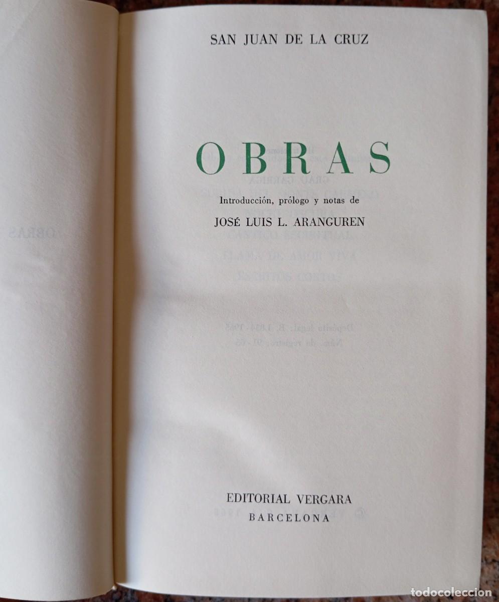 Libros de segunda mano: OBRAS SAN JUAN DE LA CRUZ - VERGARA - Foto 1