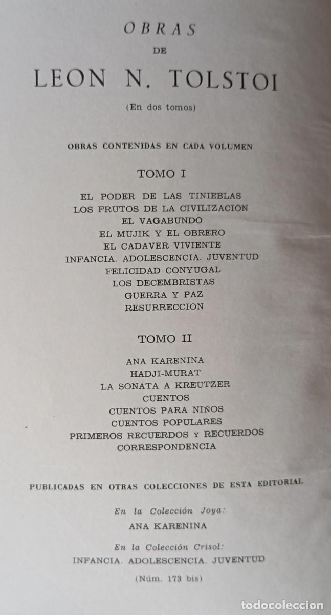 Libros de segunda mano: OBRAS I - LEON TOLSTOI - Foto 3