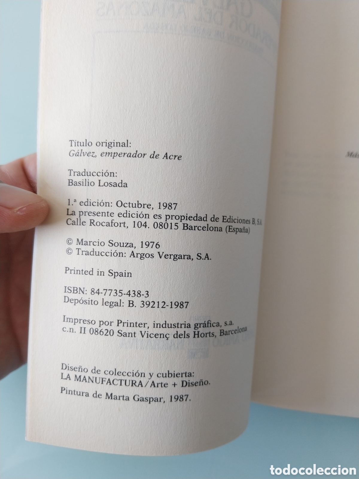Libros de segunda mano: GALVEZ, EMPERADOR DEL AMAZONAS de MARCIO SOUZA, EDITORIAL EDICIONES B - Foto 4