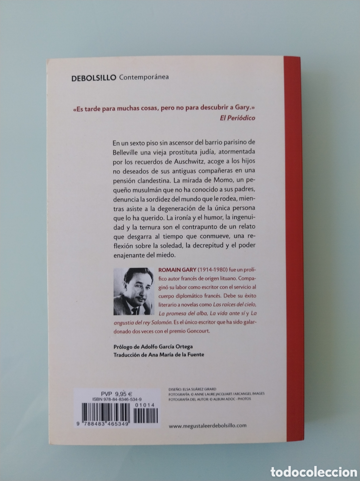 Libros de segunda mano: LA VIDA ANTE S&Iacute; de ROMAIN GARY, EDITORIAL DEBOLSILLO - Foto 2