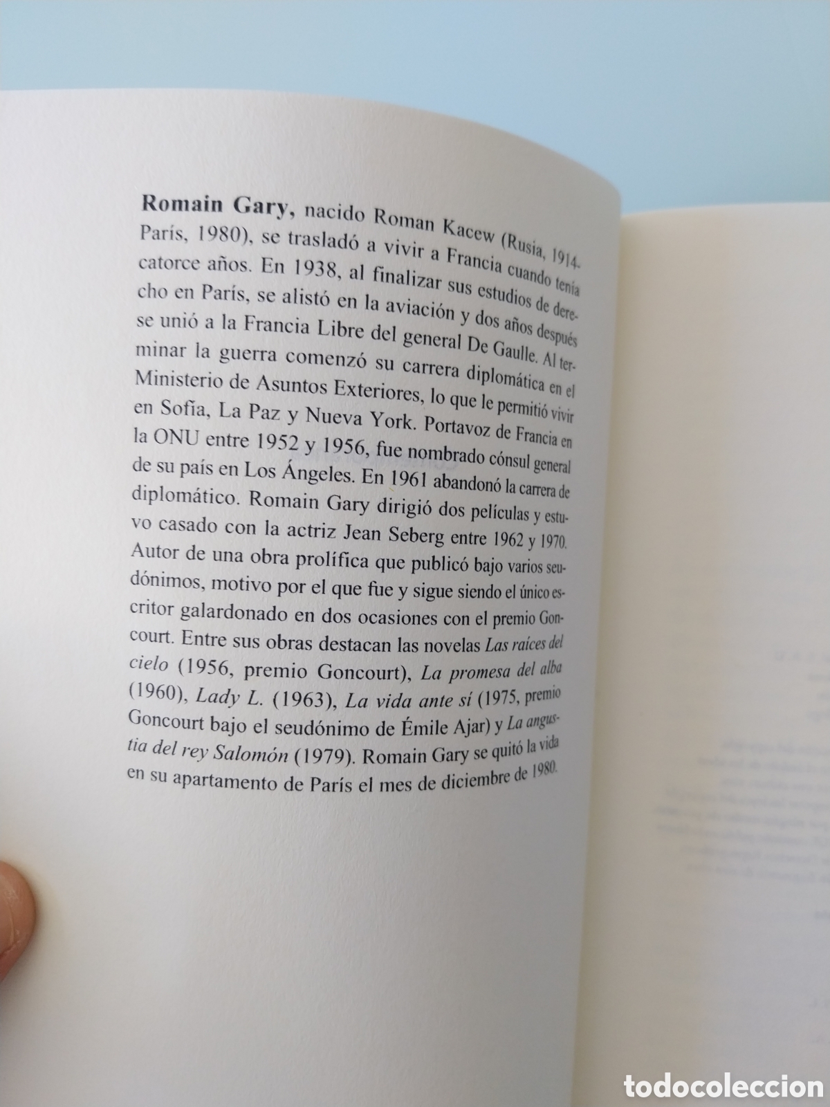 Libros de segunda mano: LA VIDA ANTE S&Iacute; de ROMAIN GARY, EDITORIAL DEBOLSILLO - Foto 3