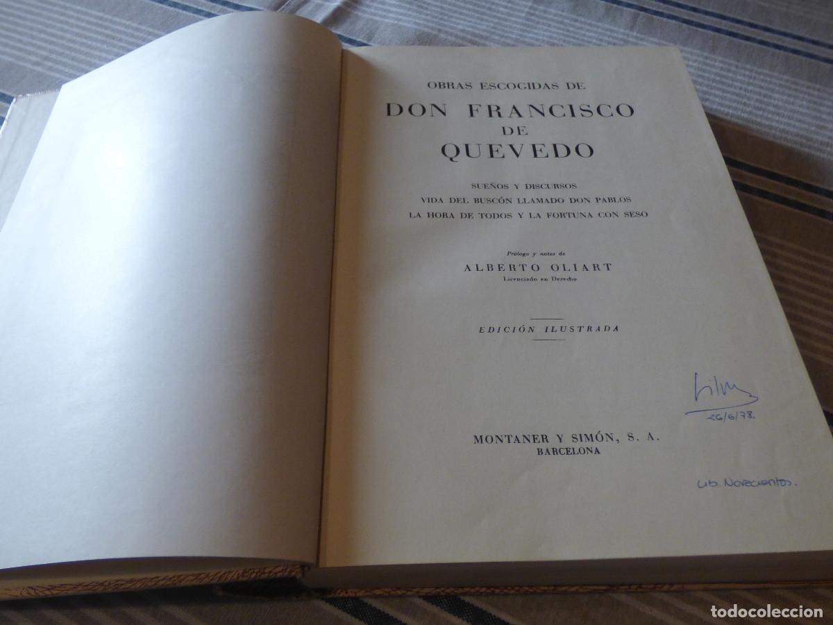 Libros de segunda mano: Obras escogidas.Quevedo. - Foto 4