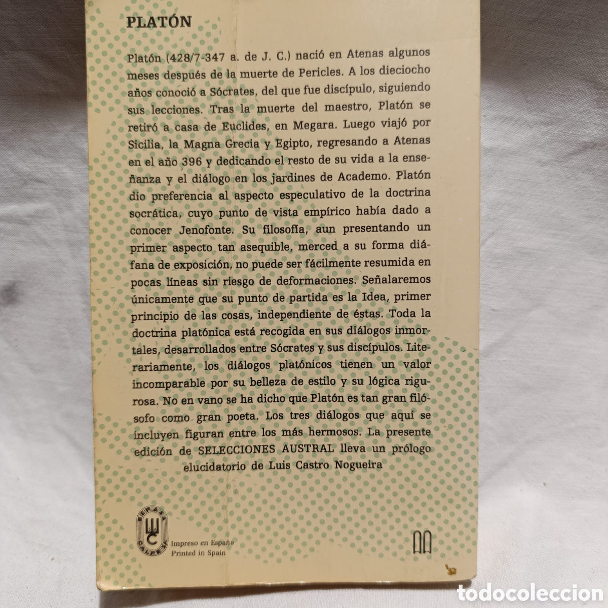 Libros de segunda mano: PLATON,DIALOGOS.1982 - Foto 2