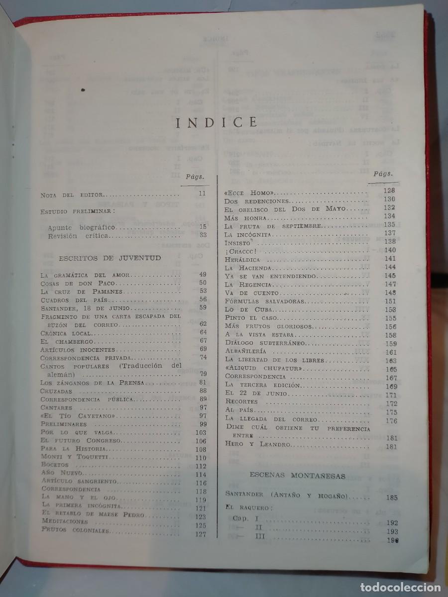 Libros de segunda mano: JOS&Eacute; MAR&Iacute;A DE PEREDA. OBRAS COMPLETAS .AGUILAR - Foto 3