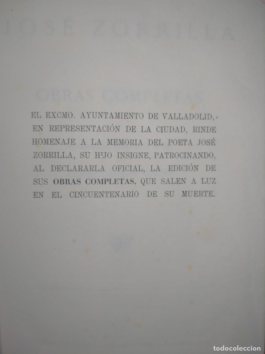 Libros de segunda mano: JOS&Eacute; ZORRILLA. OBRAS COMPLETAS (2TOMOS) .LIBRER&Iacute;A SANTAR&Eacute;N - Foto 3
