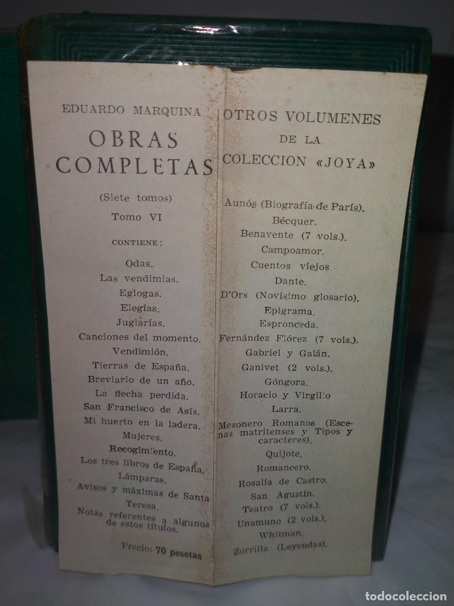 Libros de segunda mano: EDUARDO MARQUINA. OBRAS COMPLETAS (7 TOMOS) .AGUILAR - Foto 21