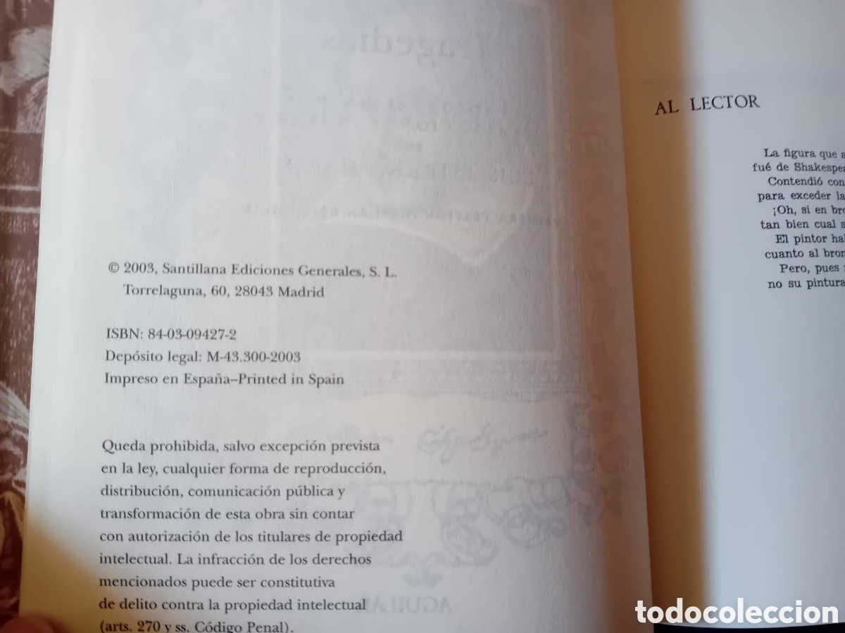Libros de segunda mano: Obras Completas. Tomo I. Shakespeare. Ed. Aguilar, 2003 - Foto 3