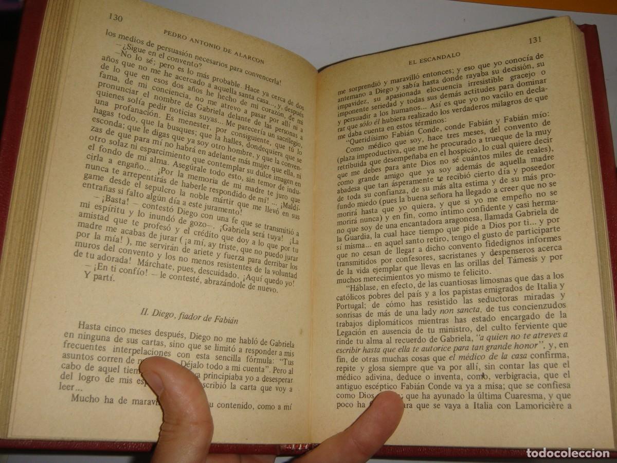Libros de segunda mano: El esc&aacute;ndalo. Pedro Antonio de Alarc&oacute;n. - Foto 4
