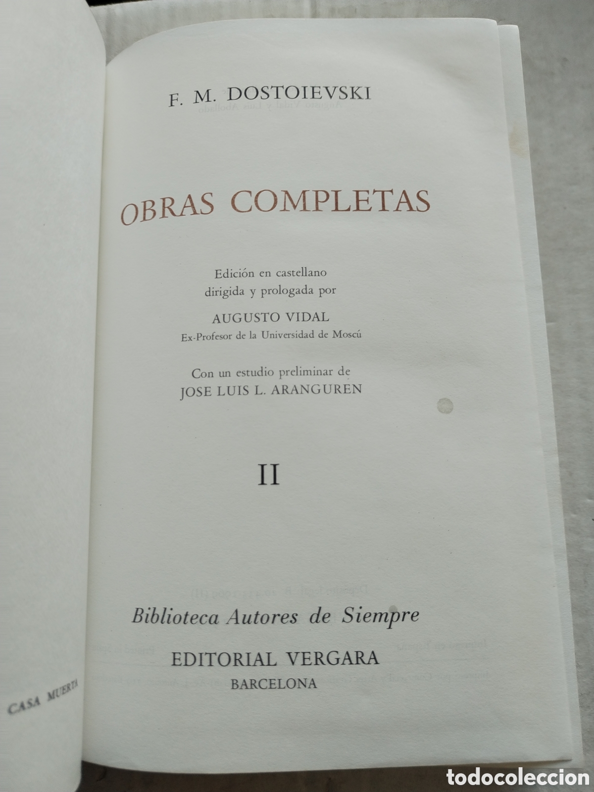 Libros de segunda mano: OBRAS COMPLETAS VOLUMEN II/DOSTOIEVSKY - Foto 3