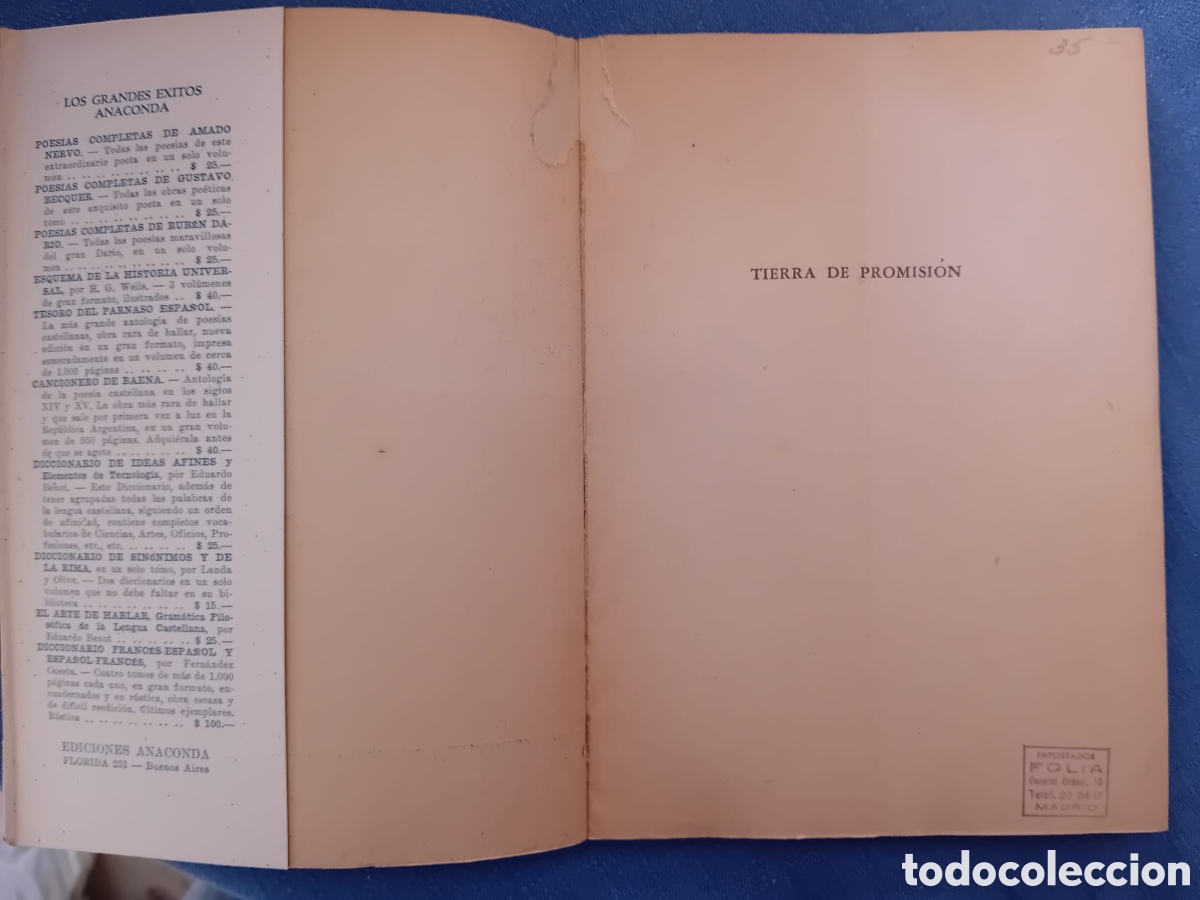Libros de segunda mano: Tierra de Promisi&oacute;n - Andr&eacute; Maurois - Ediciones Anaconda, 1952. - Foto 4