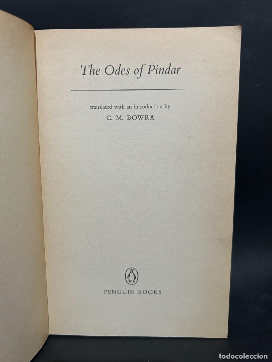 Libros de segunda mano: C. M. BOWRA - THE ODES OF PINDAR - 1969 - Foto 3