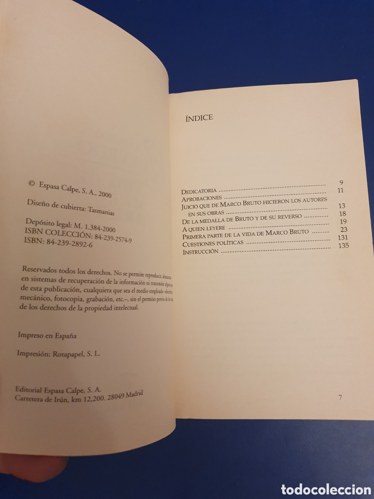 Libros de segunda mano: QUELA LIBRO. VIDA DE MARCO BRUTO FRANCISCO DE QUEVEDO ESPASA 2000 - Foto 4