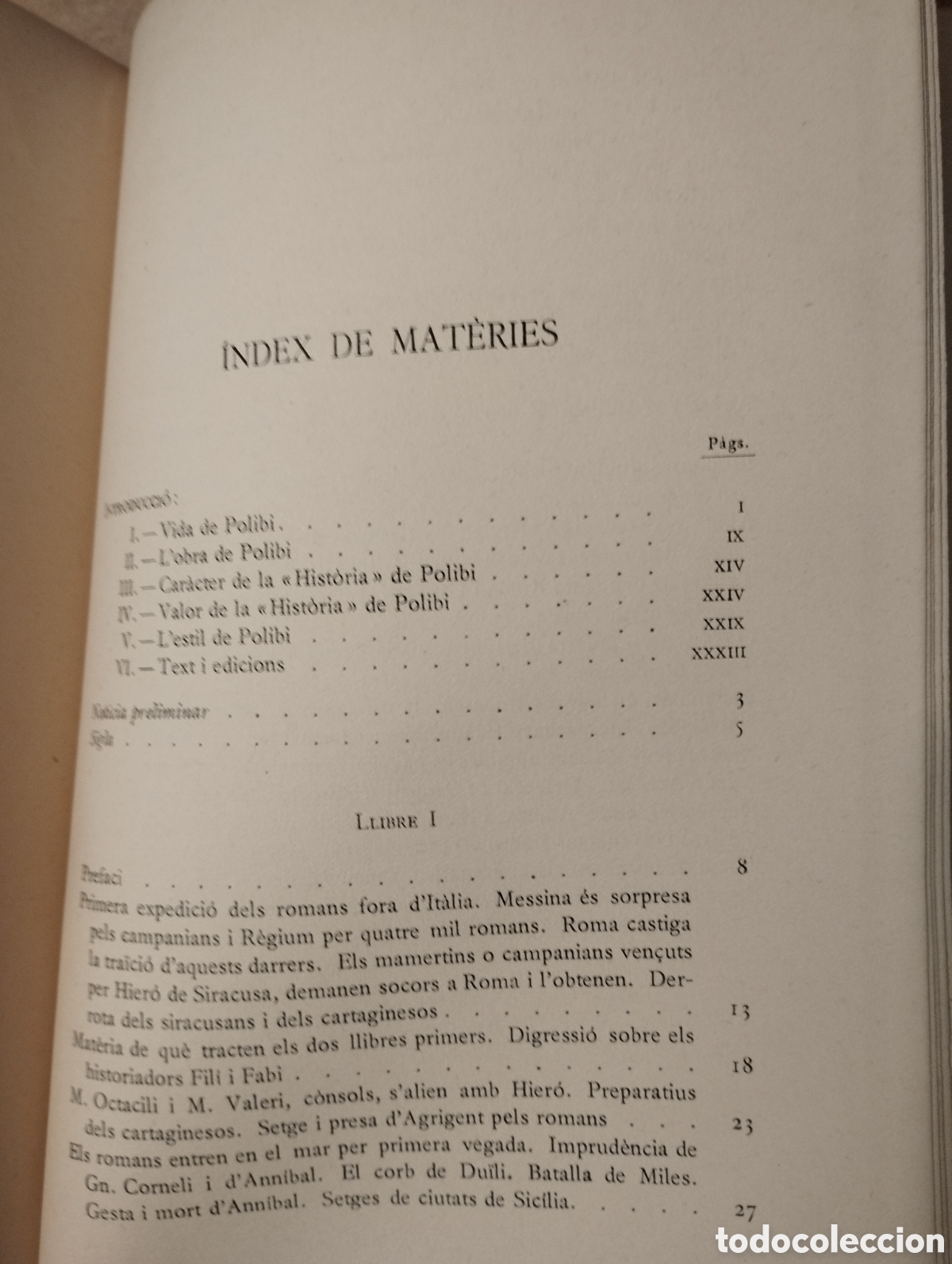 Libros de segunda mano: HIST&Ograve;RIA I (POLIBI) FUNDACI&Oacute; BERNAT METGE - Foto 3