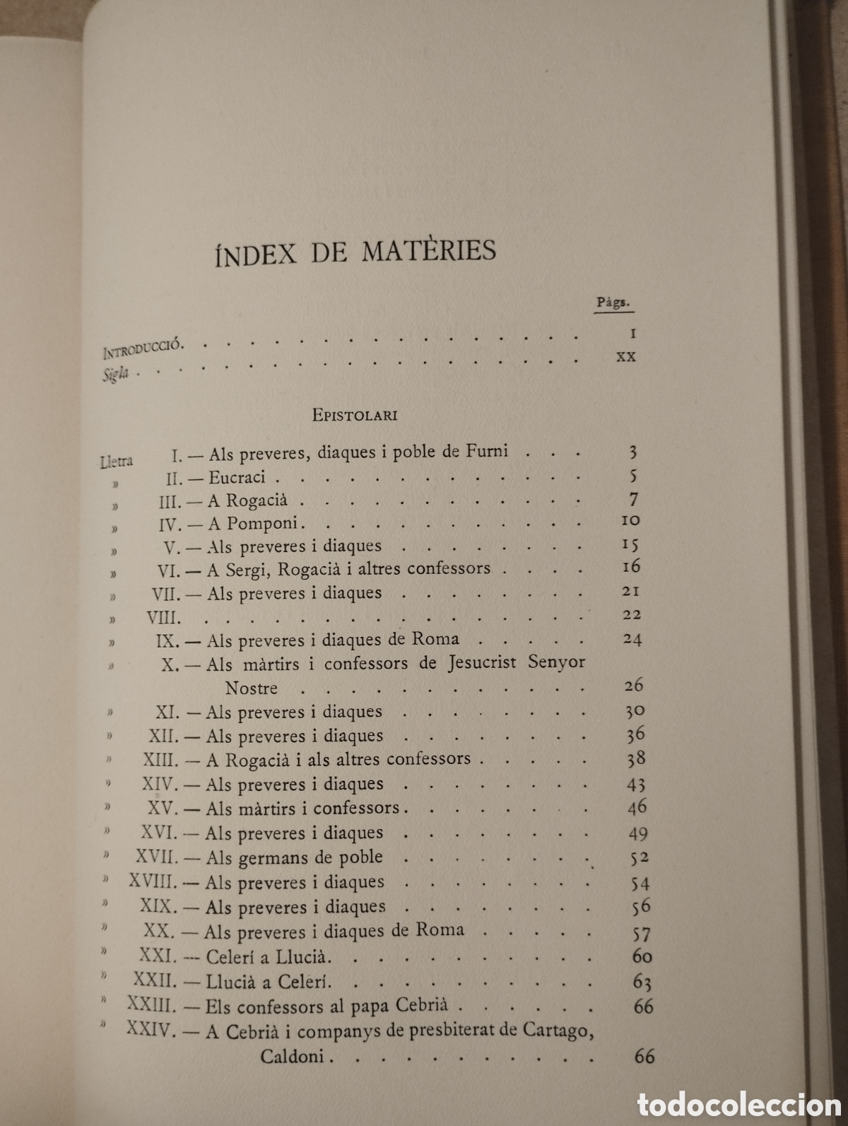 Libros de segunda mano: EPISTOLARI I (SANT CEBRI&Agrave;) FUNDACI&Oacute; BERNAT METGE - Foto 3