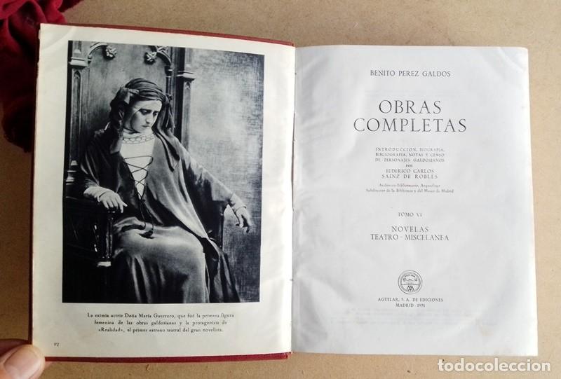 Libros de segunda mano: Libro Obras completas Benito Perez Gald&oacute;s 1951 - Foto 3