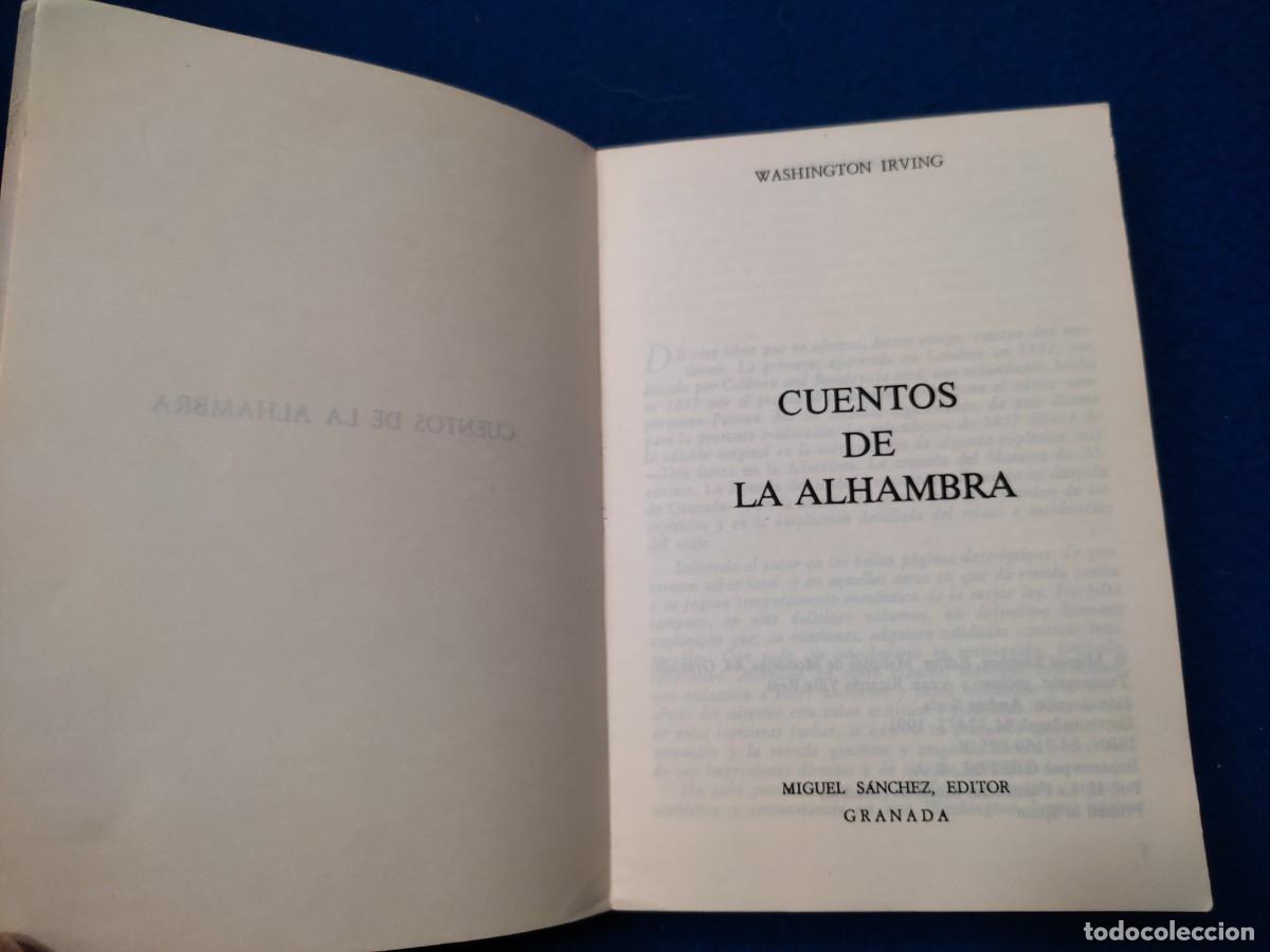 Libros de segunda mano: CUENTOS DE LA ALHAMBRA Washington Irving.Miguel Sanchez Editor1991 - Foto 2