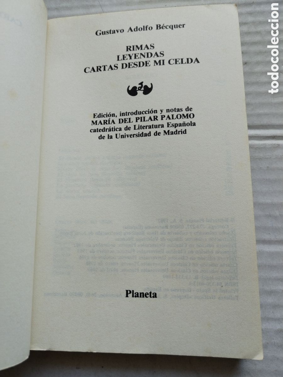 Libros de segunda mano: RIMAS/LEYENDAS CARTAS DESDE MI CELDA/BECQUER - Foto 2